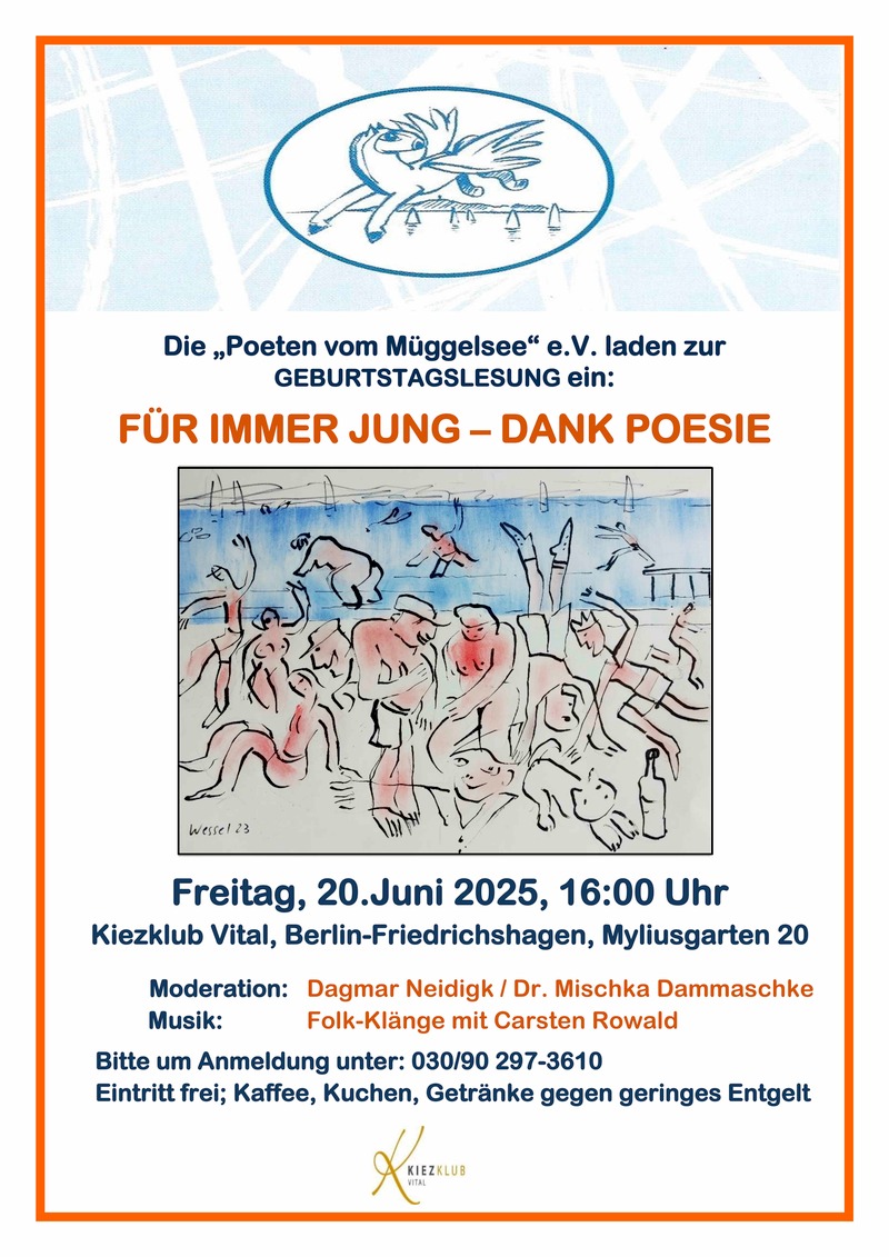 Lesung „Für immer jung – dank Poesie“ in Friedrichshagen, Friedrichshagen Lesung „Für immer jung – dank Poesie“ in Friedrichshagen, Friedrichshagen