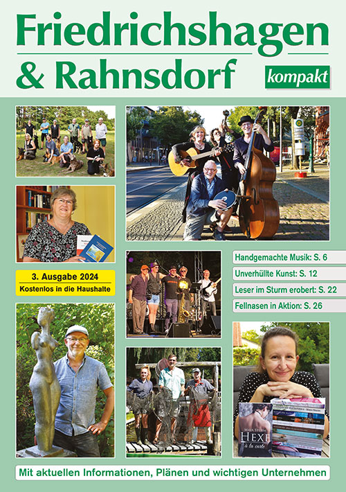 Cover der aktuellen Ausgabe der Jahresbroschüre „Friedrichshagen & Rahnsdorf kompakt“